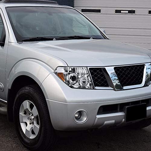2005-2008 NISSAN PATHFINDER/ FRONTIER 2005-2007 PAR FOCOS LED HALO FONDO CROMADO (CHOFER & PASAJERO) - PAL Auto Parts