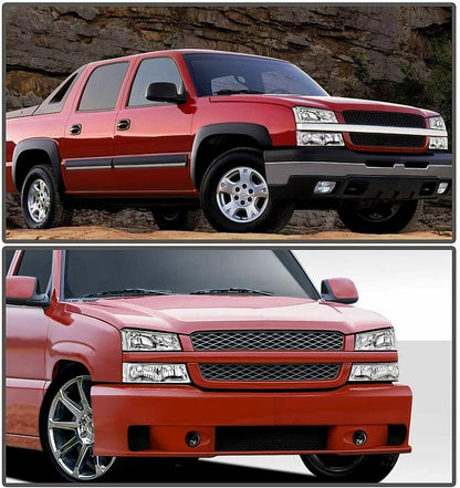 2003-2006 Chevrolet Silverado Par Focos Fondo Cromado (Chofer & Pasajero) - PAL Auto Parts