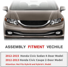 Cargar imagen en el visor de la galería, 2012-2015 Honda Civic Par Focos Fondo Negro (Chofer &amp; Pasajero) - PAL Auto Parts
