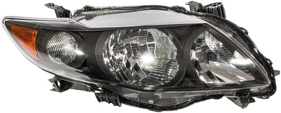 2009-2010 Toyota Corolla Par Focos Fondo Negro (Chofer & Pasajero) - PAL Auto Parts