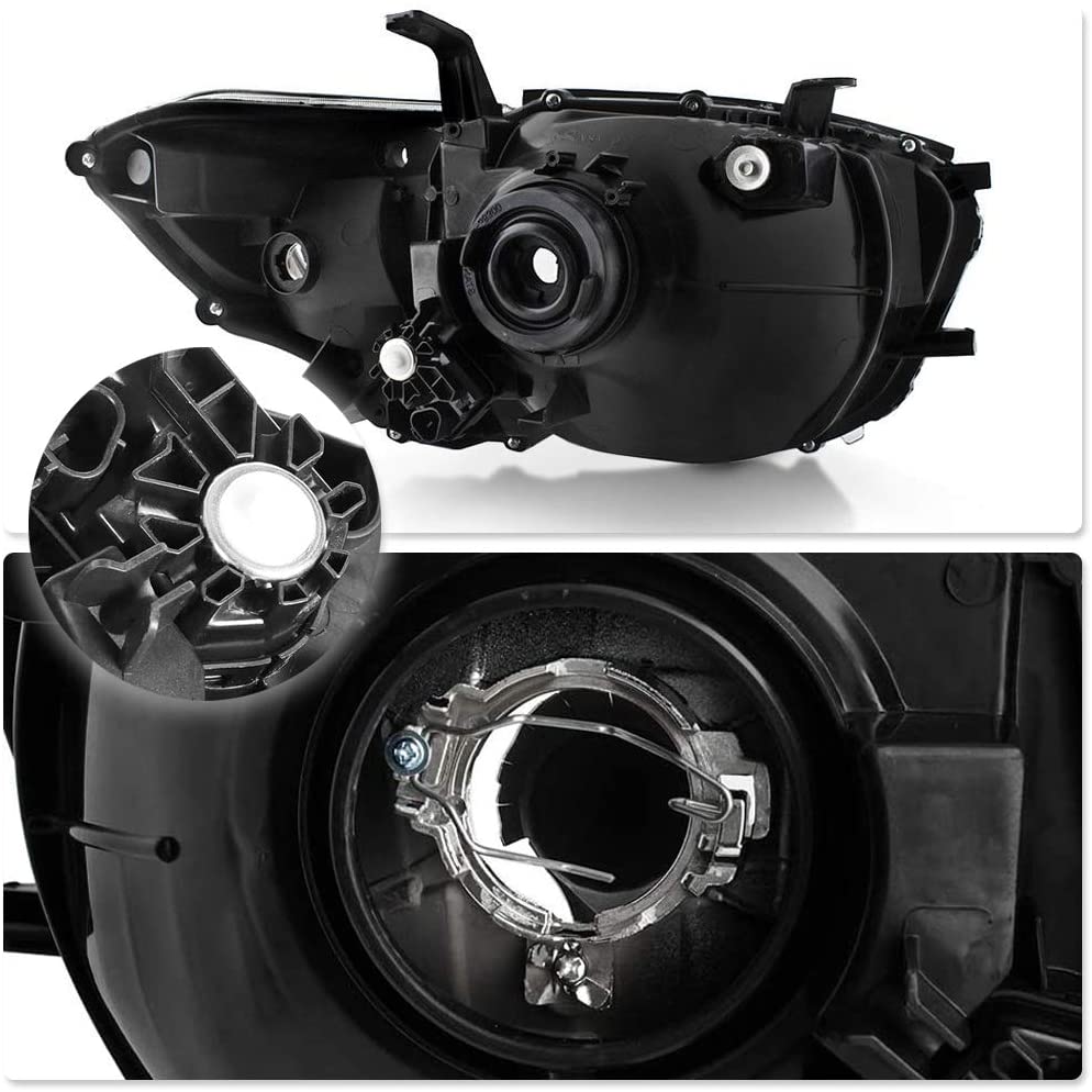 2008-2010 Toyota Highlander Par Focos Fondo Negro (Chofer & Pasajero) - PAL Auto Parts