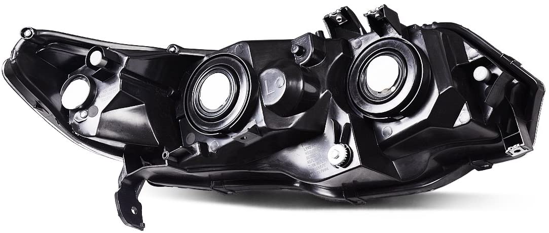 2006-2011 Honda Civic Par Focos Fondo Negro (Chofer & Pasajero) - PAL Auto Parts