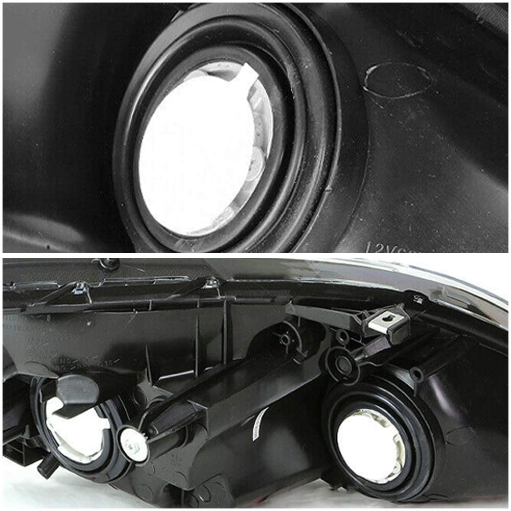 2003-2007 Honda Accord Par Focos Fondo Negro (Chofer & Pasajero) - PAL Auto Parts