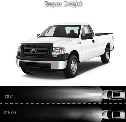 2009-2014 Ford F-150 Raptor SVT Par Focos Fondo Cromado (Chofer & Pasajero) - PAL Auto Parts