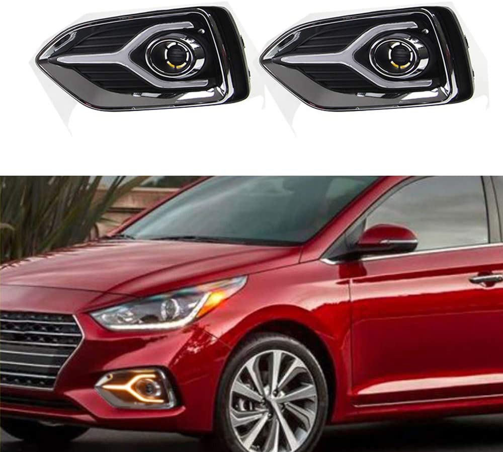 2017-2019 Hyundai Accent Fog Lights LED DRL (Chofer & Pasajero) - PAL Auto Parts
