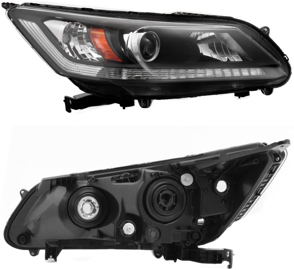 2013-2015 Honda Accord Par Focos Fondo Negro (Chofer & Pasajero) - PAL Auto Parts