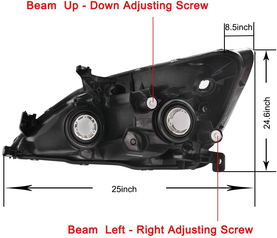2003-2007 Honda Accord Par Focos Fondo Cromado (Chofer & Pasajero) - PAL Auto Parts