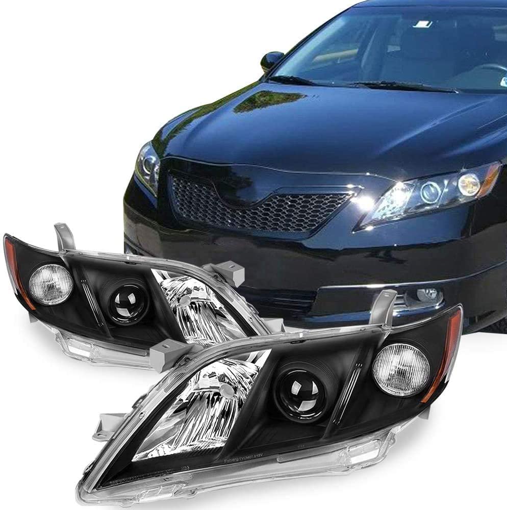 2010-2011 Toyota Camry Par Focos Fondo Negro (Chofer & Pasajero) - PAL Auto Parts