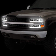 Cargar imagen en el visor de la galería, 1999-2002 Chevrolet Silverado Par Focos LED Fondo Cromado (Chofer &amp; Pasajero) - PAL Auto Parts
