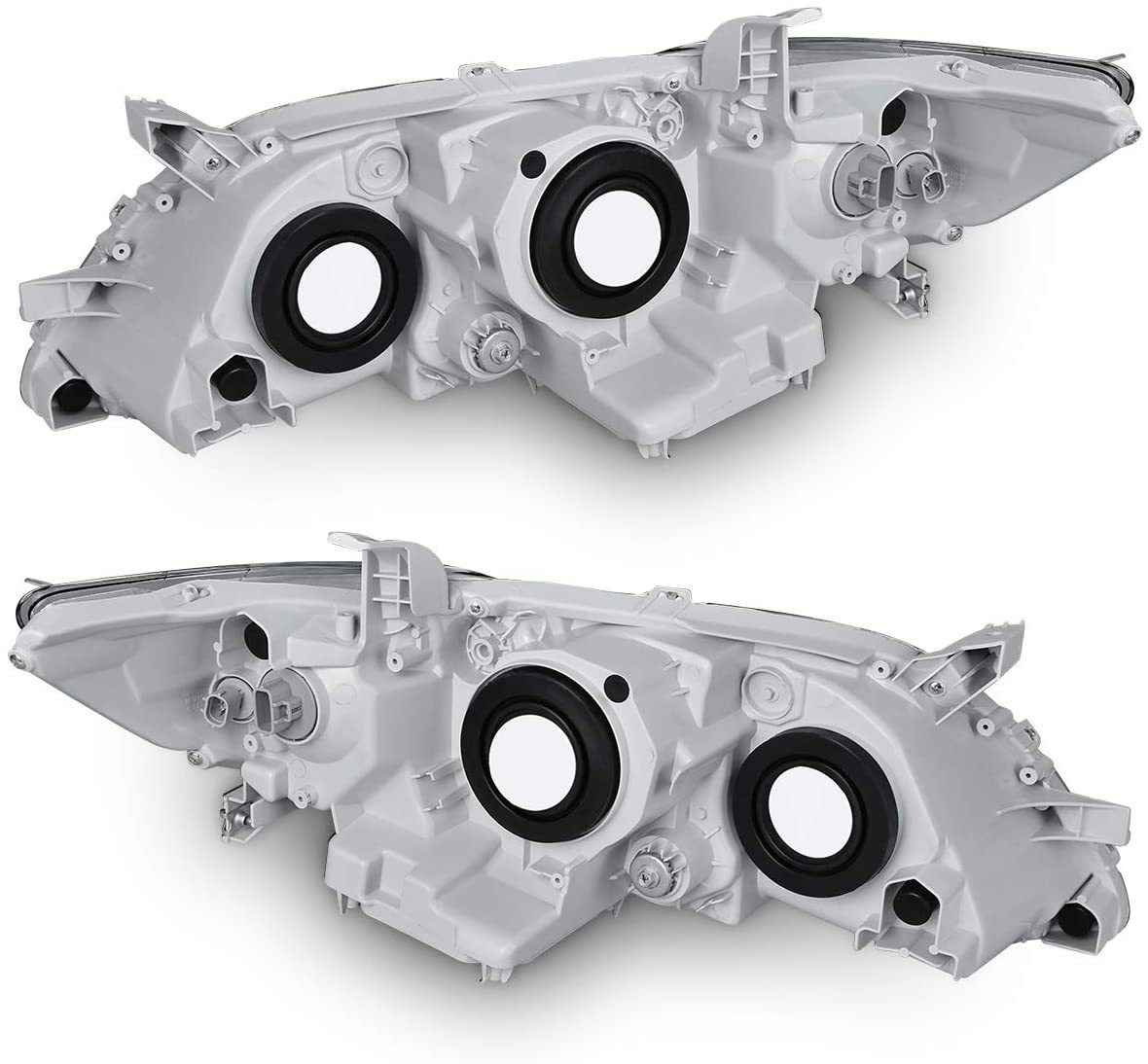 2007-2009 Toyota Camry Par Focos Fondo Negro (Chofer & Pasajero) - PAL Auto Parts
