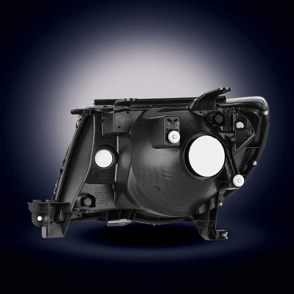 2005-2011 Toyota Tacoma Focos Fondo Negro Claro (Chofer & Pasajero) - PAL Auto Parts