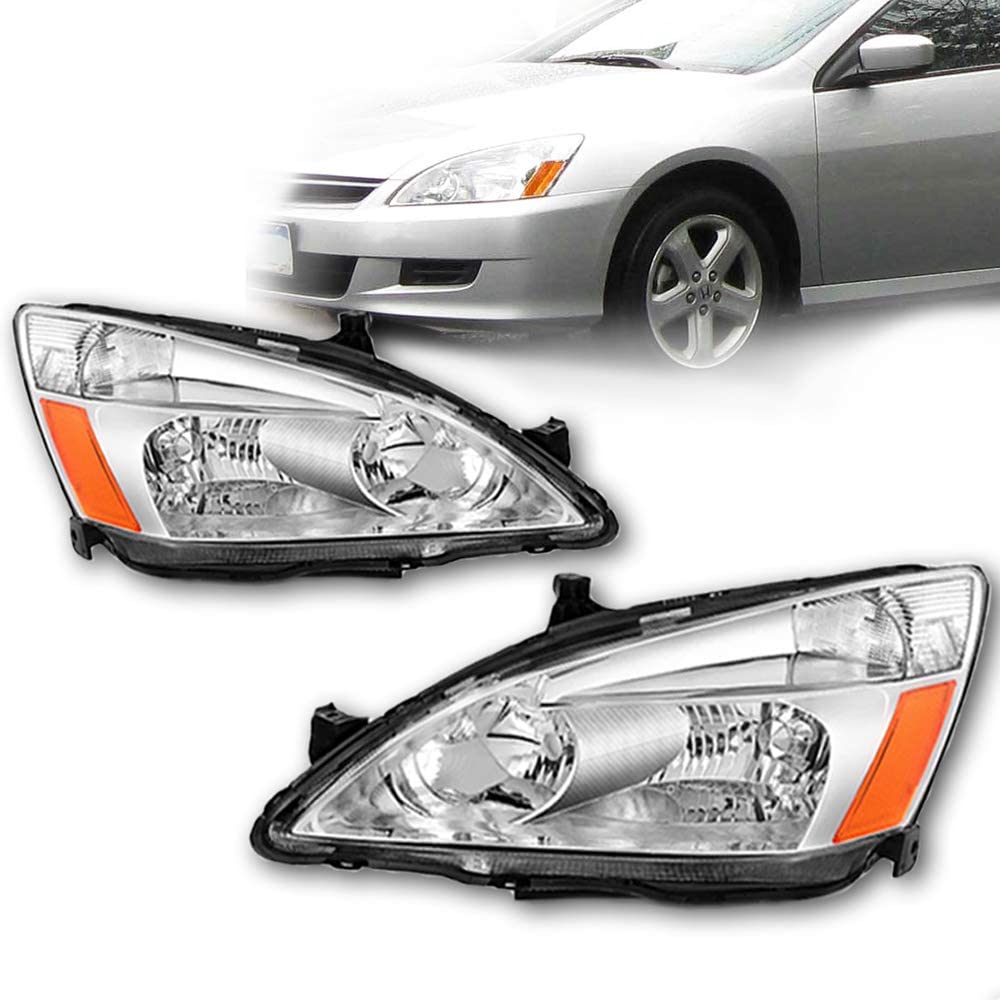 2003-2007 Honda Accord Par Focos Fondo Cromado (Chofer & Pasajero) - PAL Auto Parts