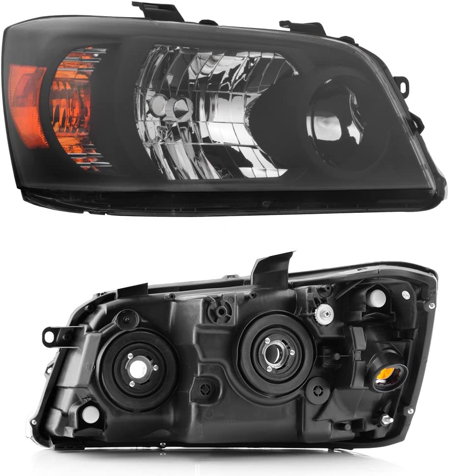 2004-2006 Toyota HighLander Par Focos Fondo Negro (Chofer & Pasajero)