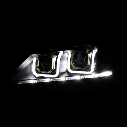 2013-2015 Honda Accord Par Focos Fondo Negro LED U (Chofer & Pasajero) - PAL Auto Parts