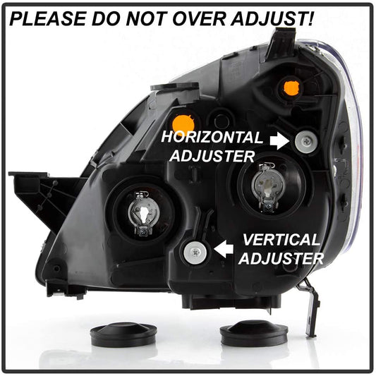 2005-2006 Honda CR-V/CRV Par Focos Fondo Negro (Chofer & Pasajero) - PAL Auto Parts