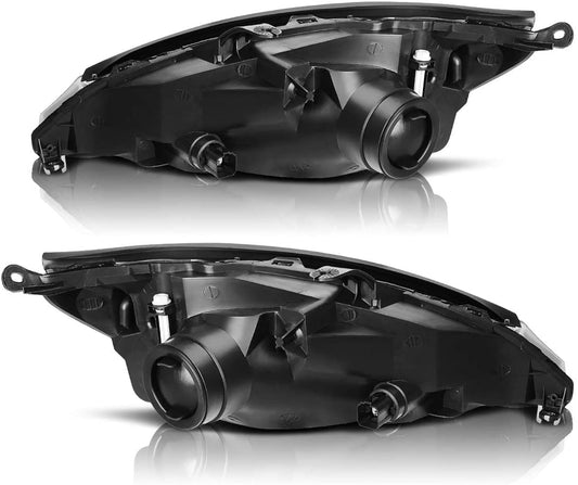 2000-2004 Ford Focus Par Focos Fondo Negro (Chofer & Pasajero) - PAL Auto Parts