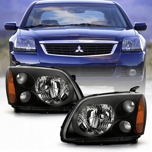2004-2012 Mitsubishi Galant Par Focos Fondo Negro ( Chofer & Pasajero)