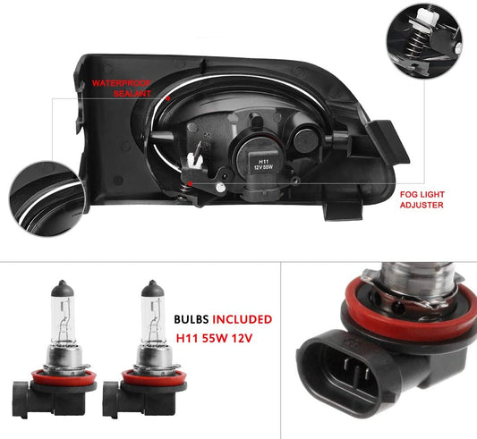 2001-2003 Honda Civic 2/4DR Door Par Fog Lights Fondo Cromado (Chofer & Pasajero) - PAL Auto Parts