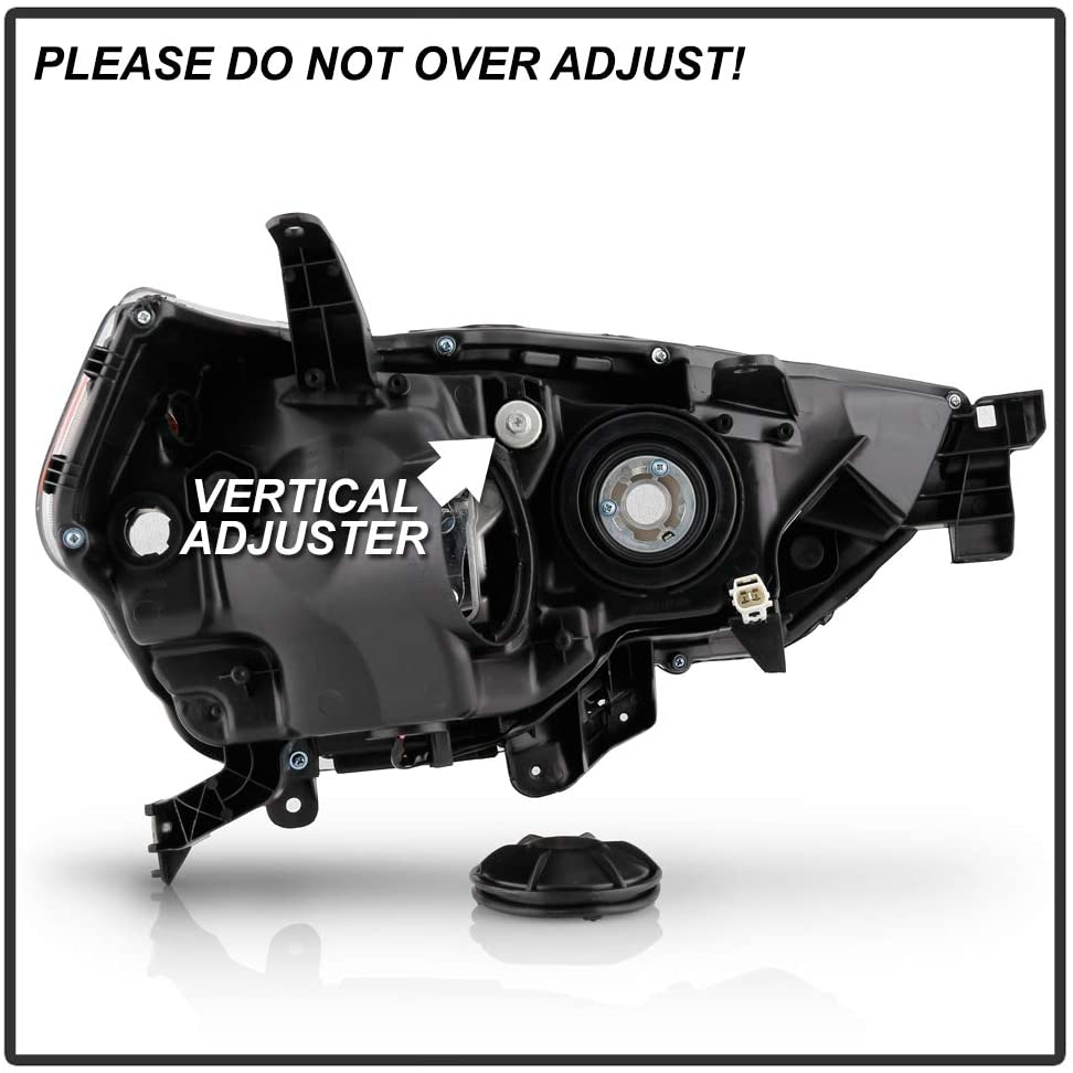 2014-2020 Toyota 4 Runner Par Focos Fondo Negro (Chofer & Pasajero) - PAL Auto Parts