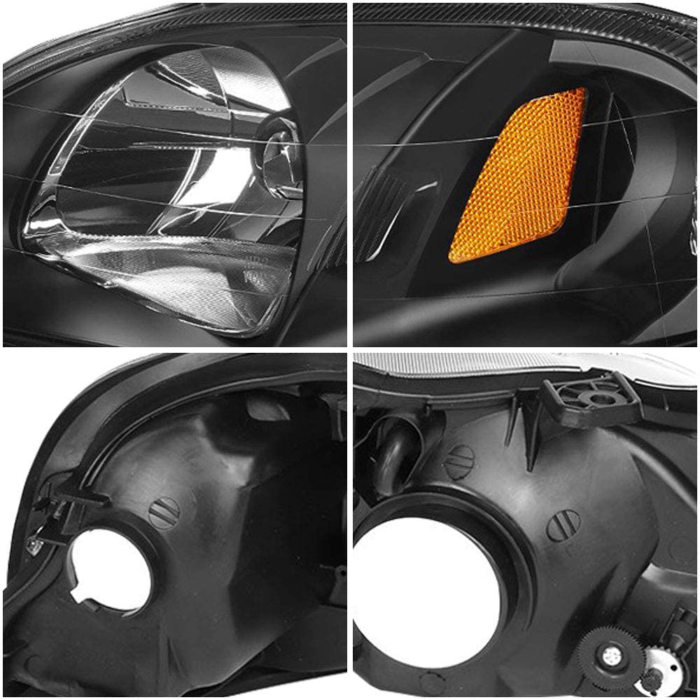1999-2000 Honda Civic Par Focos Fondo Negro (Chofer & Pasajero) - PAL Auto Parts