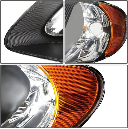 2001-2007 Dodge Caravan/Chrysler Town & Country Par Focos Fondo Negro (Chofer & Pasajero) - PAL Auto Parts