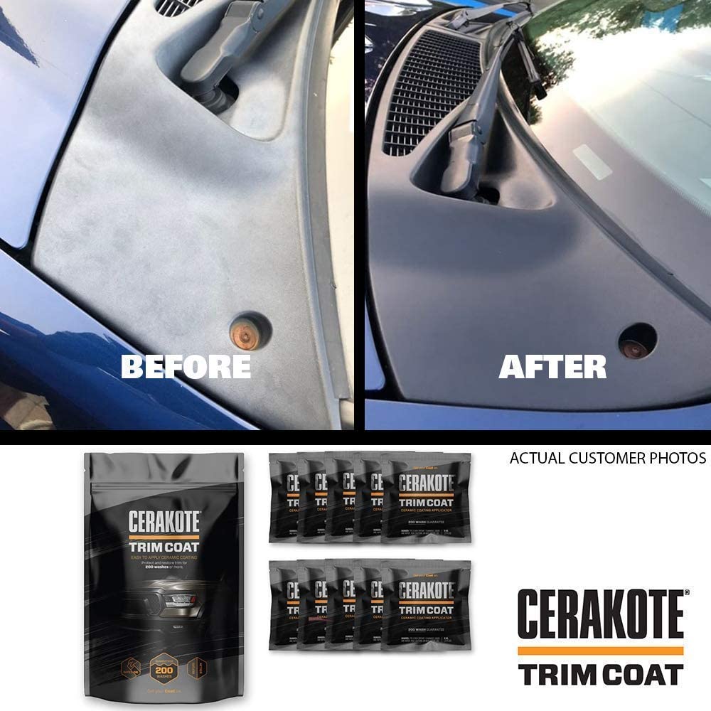 CERAKOTE Kit de revestimiento de cerámica – Restaurador rápido de plástico – Restauración garantizada para durar más de 200 lavados - PAL Auto Parts