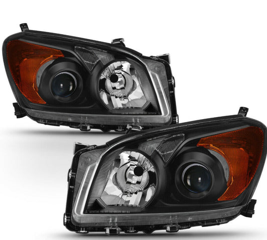 2009-2012 Toyota RAV-4 Par Focos Fondo Negro (Chofer & Pasajero) - PAL Auto Parts
