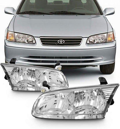 2000-2001 Toyota Camry Par Focos Fondo Cromado (Chofer & Pasajero) - PAL Auto Parts