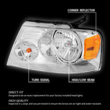 Cargar imagen en el visor de la galería, 2004-2008 Ford F-150 Par Focos Fondo Cromado (Chofer &amp; Pasajero) - PAL Auto Parts
