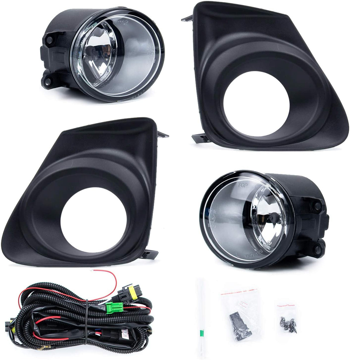 2011-2013 Toyota Corolla Par Focos Fog Lights Fondo Cromado (Chofer & Pasajero) - PAL Auto Parts