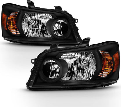 2004-2006 Toyota HighLander Par Focos Fondo Negro (Chofer & Pasajero)