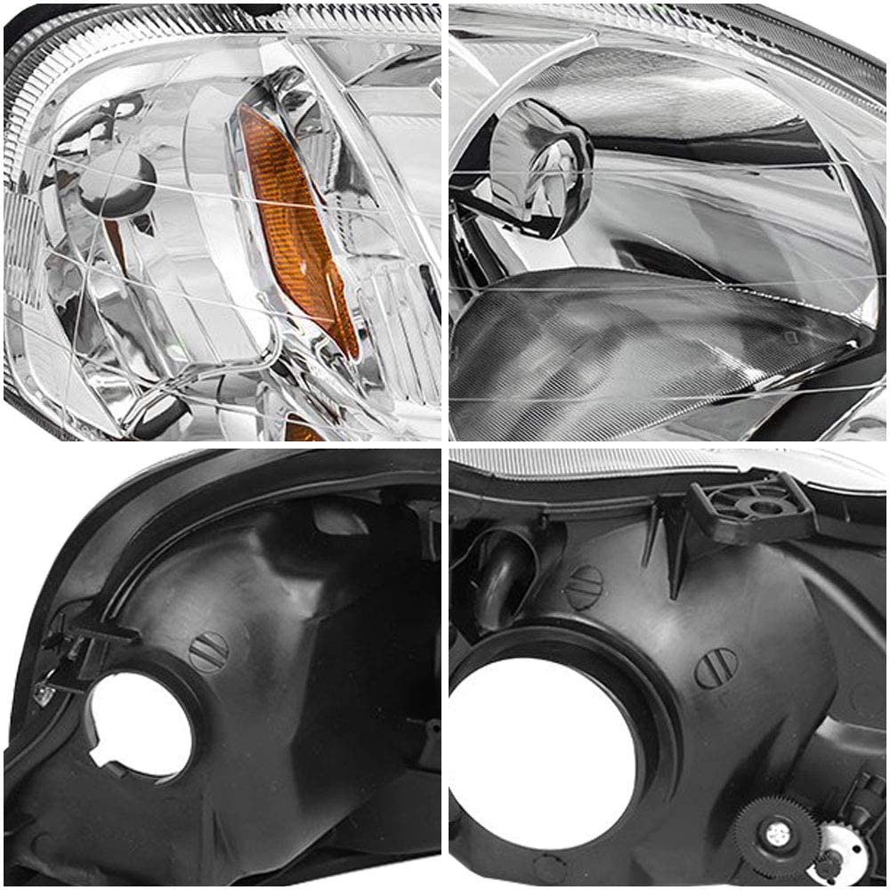 1999-2000 Honda Civic Par Focos Fondo Cromado (Chofer & Pasajero) - PAL Auto Parts