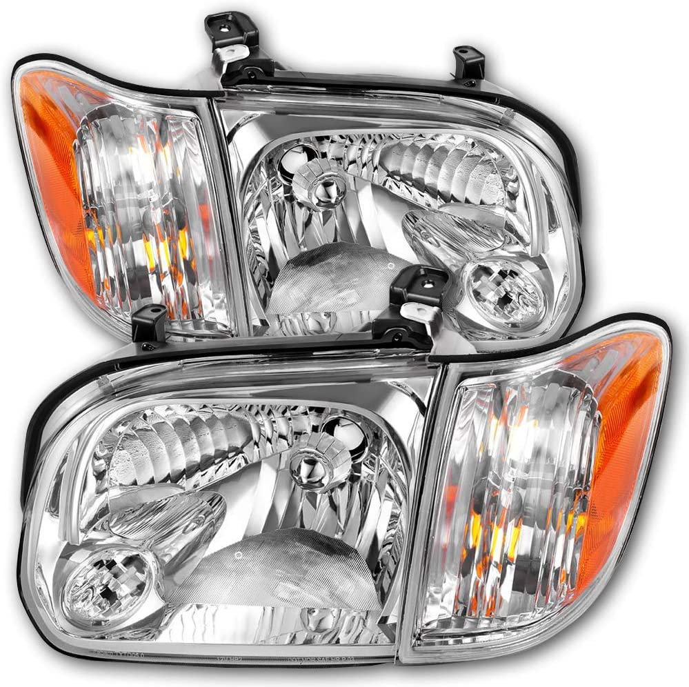 2005-2006 Toyota Tundra Par Focos Fondo Cromado (Chofer&Pasajero) - PAL Auto Parts