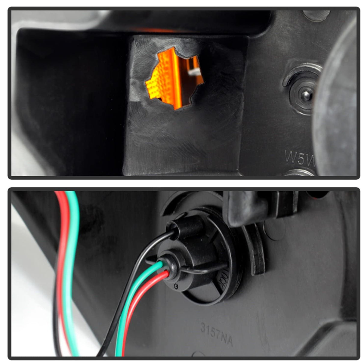 2009-2014 Ford F-150 Raptor SVT LED Tube DRL Projector Par Focos Fondo Negro (Chofer & Pasajero) - PAL Auto Parts