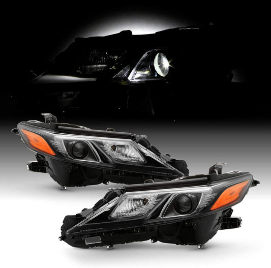 2018-2019 TOYOTA CAMRY PAR FOCOS LED DRL PROJECTOR FONDO NEGRO (CHOFER & PASAJERO) - PAL Auto Parts