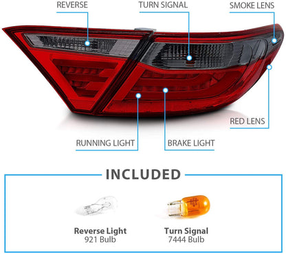 2015-2016 TOYOTA CAMRY PAR FOCOS TRASEROS CROMADO (CHOFER & PASAJERO) - PAL Auto Parts