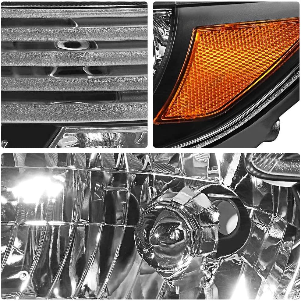 2008-2010 Toyota Highlander Par Focos Fondo Negro (Chofer & Pasajero) - PAL Auto Parts