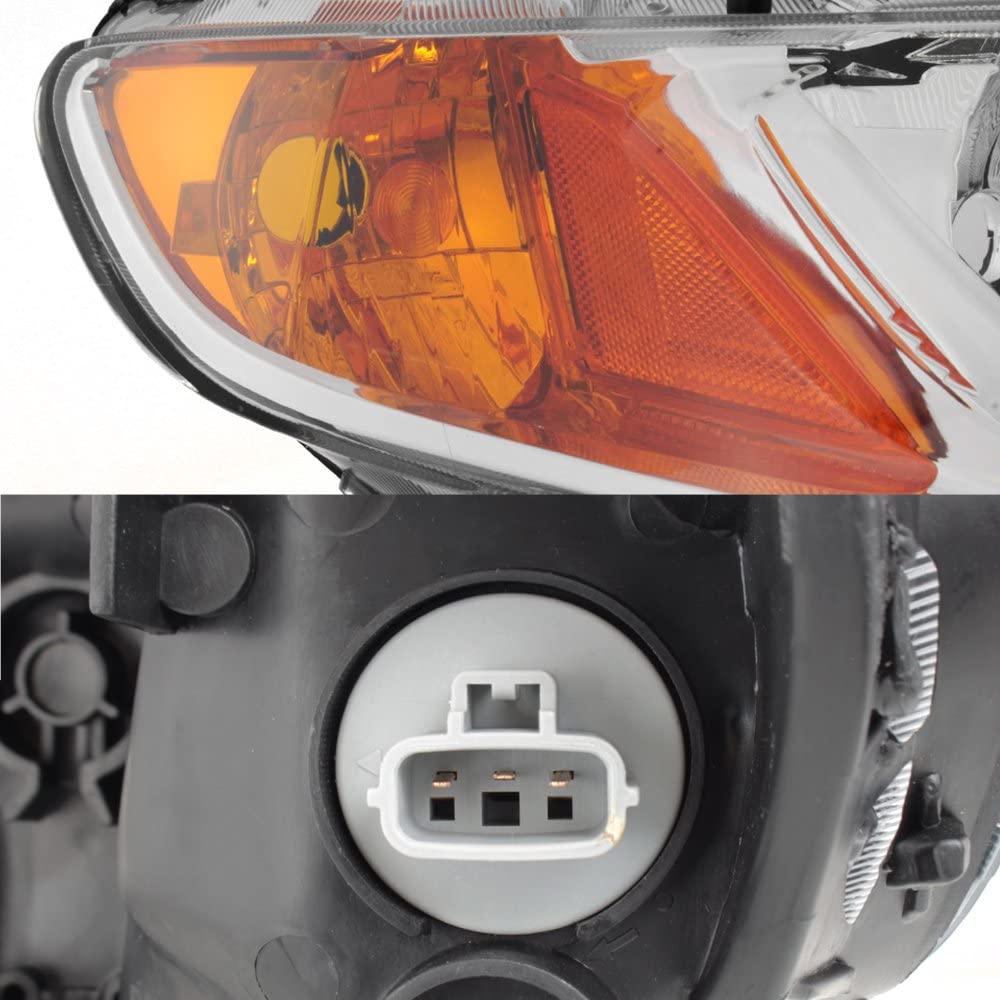 2006-2011 Honda Civic Par Focos Fondo Cromado (Chofer & Pasajero) - PAL Auto Parts
