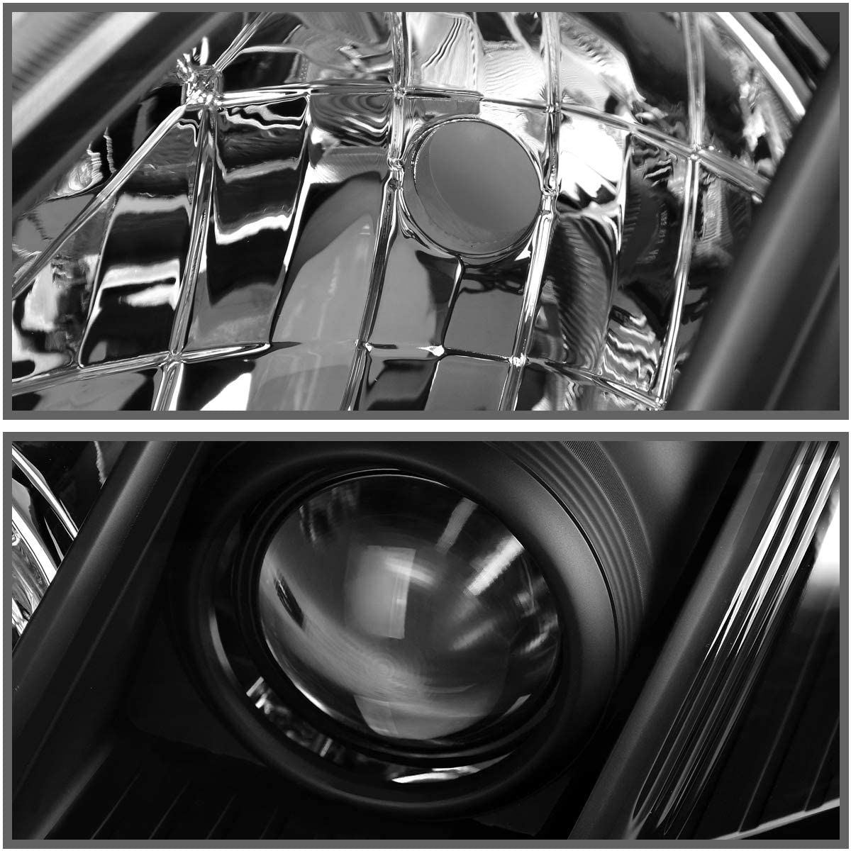 2007-2009 Toyota Camry Par Focos Fondo Negro (Chofer & Pasajero) - PAL Auto Parts