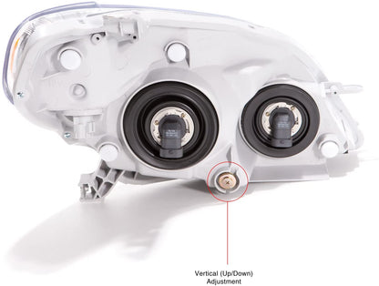 2003-2008 Toyota Matrix Par Focos Fondo Cromado (Chofer & Pasajero) - PAL Auto Parts