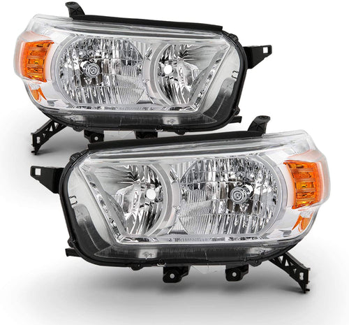 2010-2013 Toyota 4 Runner Par Focos Fondo Cromado (Chofer & Pasajero) - PAL Auto Parts