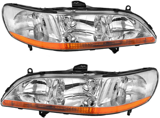 1998-2002 Honda Accord Par Focos Fondo Cromado (Chofer & Pasajero) - PAL Auto Parts