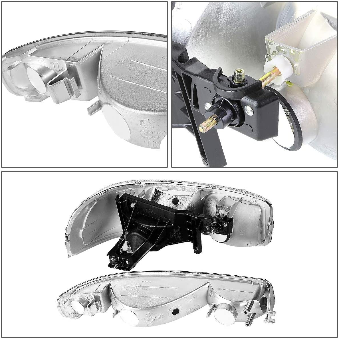 1999-2007 GMC Sierra Par Focos Fondo Cromado (Chofer & Pasajero) - PAL Auto Parts
