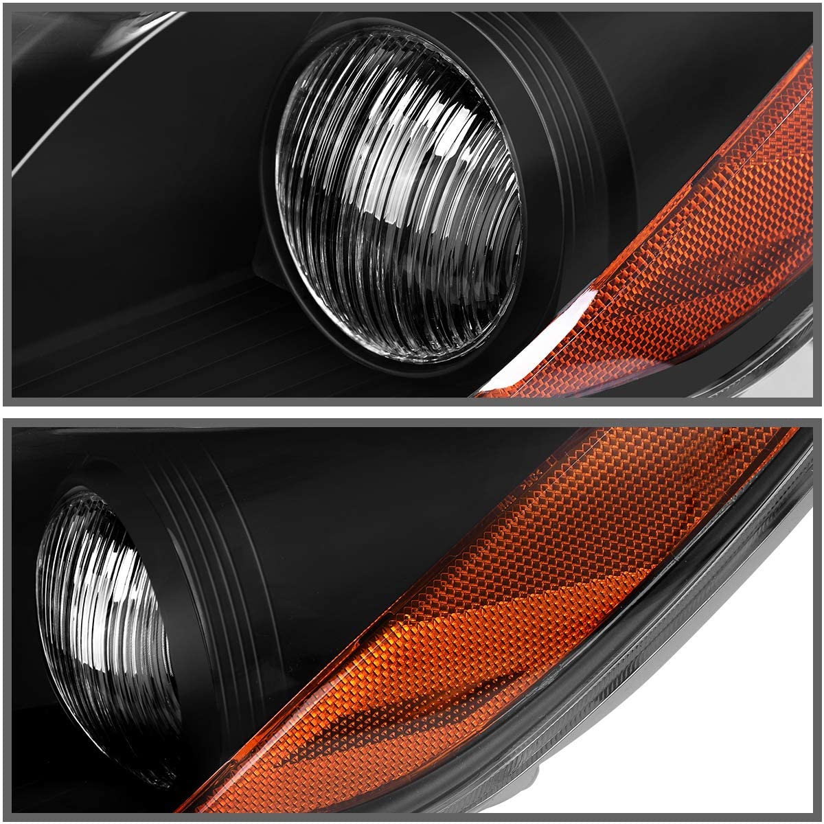 2007-2009 Toyota Camry Par Focos Fondo Negro (Chofer & Pasajero) - PAL Auto Parts