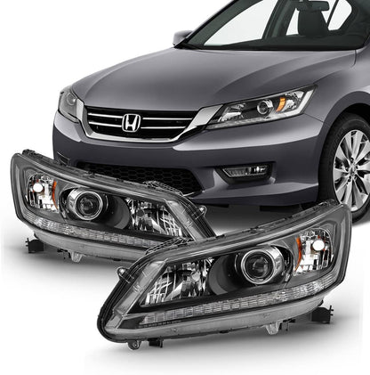2013-2015 Honda Accord Par Focos Fondo Negro (Chofer & Pasajero) - PAL Auto Parts