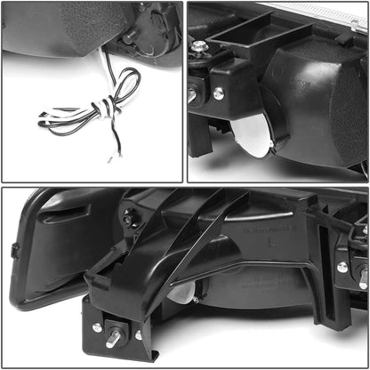 1999-2002 Chevrolet Silverado Par Focos LED Fondo Negro (Chofer & Pasajero) - PAL Auto Parts