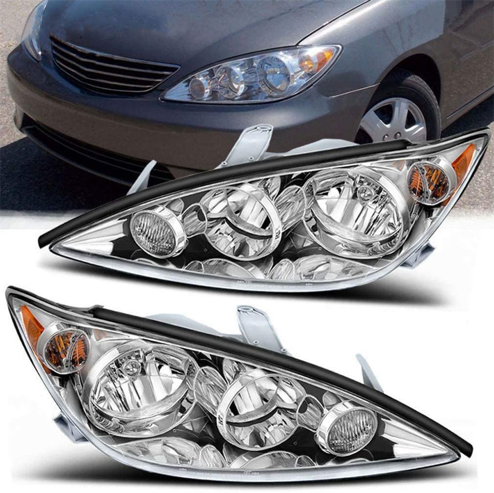 2005-2006 Toyota Camry Par Focos Fondo Cromado (Chofer & Pasajero) - PAL Auto Parts