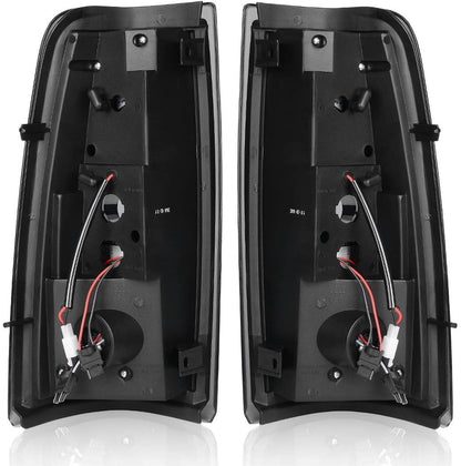 1999-2006 Chevy Silverado Par Focos Traseros LED Fondo Negro Smoke (Chofer & Pasajero) - PAL Auto Parts