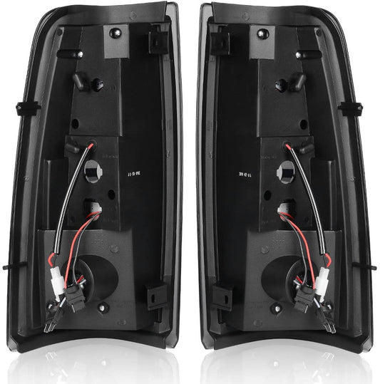 1999-2006 Chevy Silverado Par Focos Traseros LED Fondo Negro Smoke (Chofer & Pasajero) - PAL Auto Parts