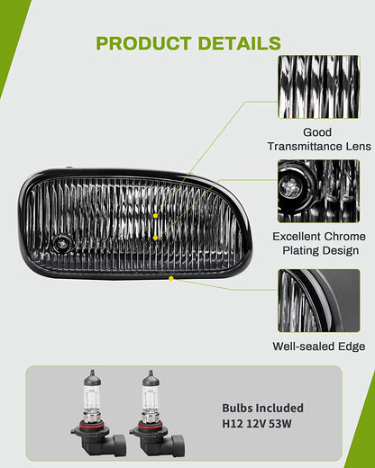 Para 1999-2004 Jeep Grand Cherokee Par Focos Fog Lights Derecha - izquierda - PAL Auto Parts